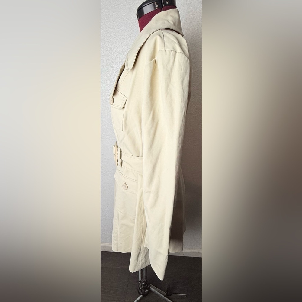 New York & Company Beige Trench Coat - Picture 4 of 7